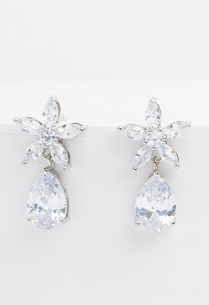 Flower Teardrop Earrings